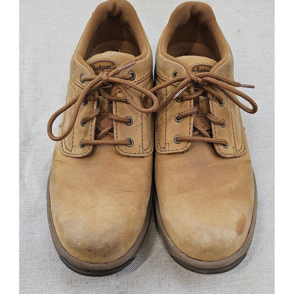 Rockport ProWalker MWT07 Tan Leather Lace Up Comfort‎ Shoes Mens 13 M